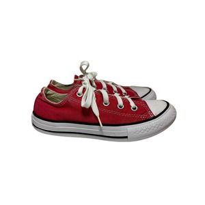 Converse Red Low Top Sneakers Size Youth 13